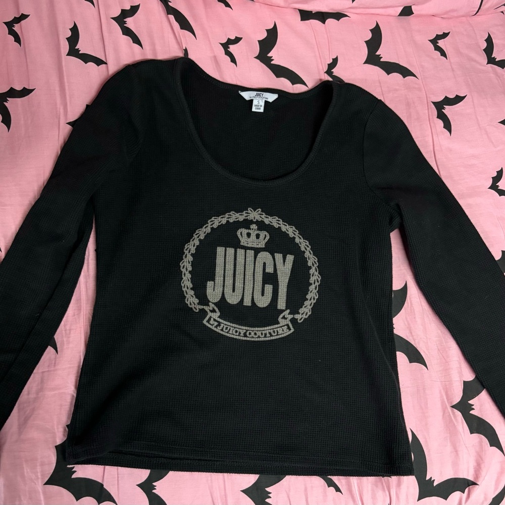 Juicy couture long sleeve black tee